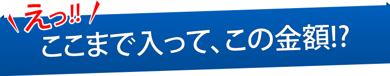 et!!ここまで入ってこの金額？